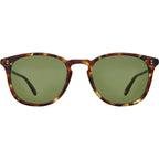 Kinney, Bourbon Tortoise/Semi-Flat Pure Green Glass Lenses 51 Eye Size