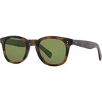 Kinney II, Spotted Brown Shell/Semi-Flat Pure Green Polarised Glass Lenses