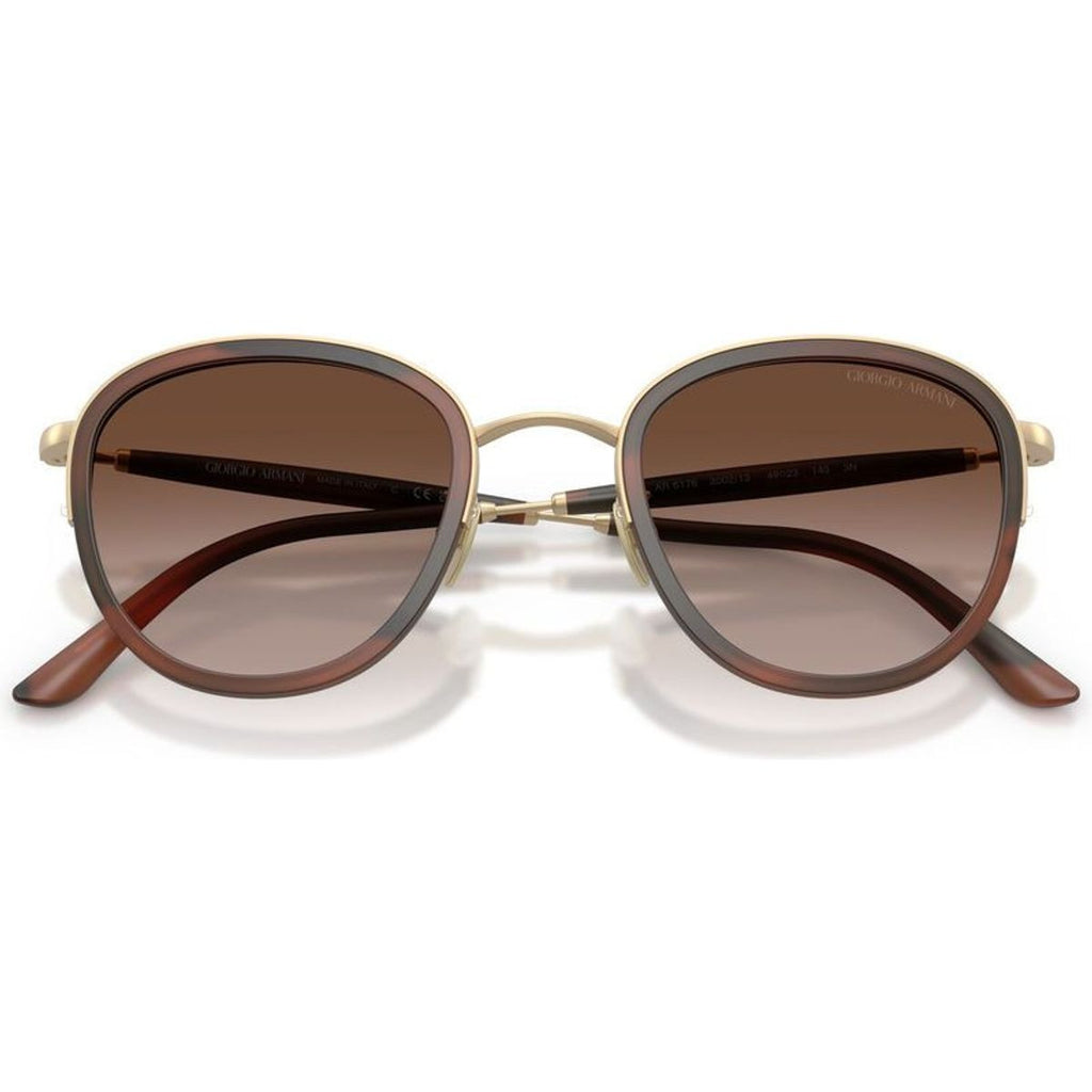 AR6176, Matte Pale Gold/Brown Gradient Lenses
