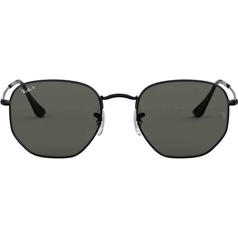 Hexagonal Flat RB3548N, Black/Green Polarised Glass Lenses 51 Eye Size