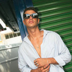 Lottie, Havana with Blue Injection/Dark Blue Lenses