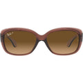 Jackie Ohh RB4101, Transparent Dark Brown/Brown Gradient Polarised Glass Lenses