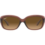 Jackie Ohh RB4101, Transparent Dark Brown/Brown Gradient Polarised Glass Lenses