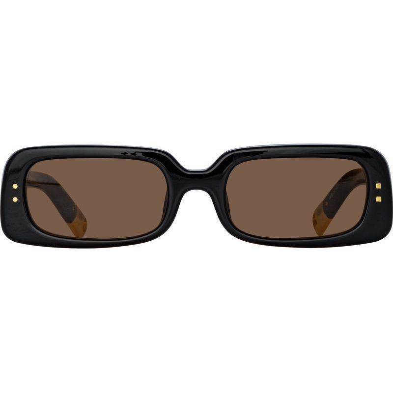 Azzurro, Black and Yellow Gold/Brown Lenses