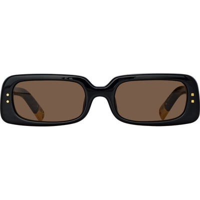 Azzurro, Black and Yellow Gold/Brown Lenses