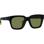 Carino, Black and Silver/Khaki Lenses