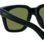 Carino, Black and Silver/Khaki Lenses