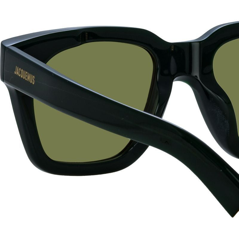 Carino, Black and Silver/Khaki Lenses