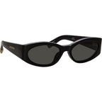 Ovalo, Black and Yellow Gold/Grey Lenses