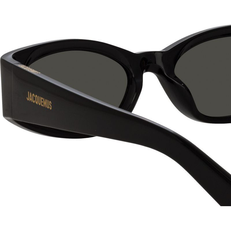 Ovalo, Black and Yellow Gold/Grey Lenses