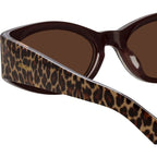 Ovalo, Leopard and Yellow Gold/Brown Lenses