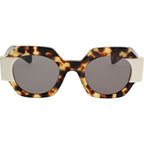 Darnell, Brown Tortoiseshell and White/Dark Grey Lenses