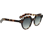 Leblanc, Dark Brown Tortoiseshell/Light Grey and Green Gradient Lenses