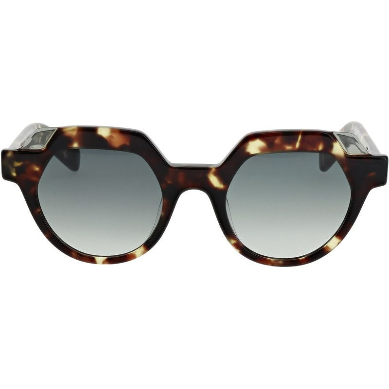 Leblanc, Dark Brown Tortoiseshell/Light Grey and Green Gradient Lenses