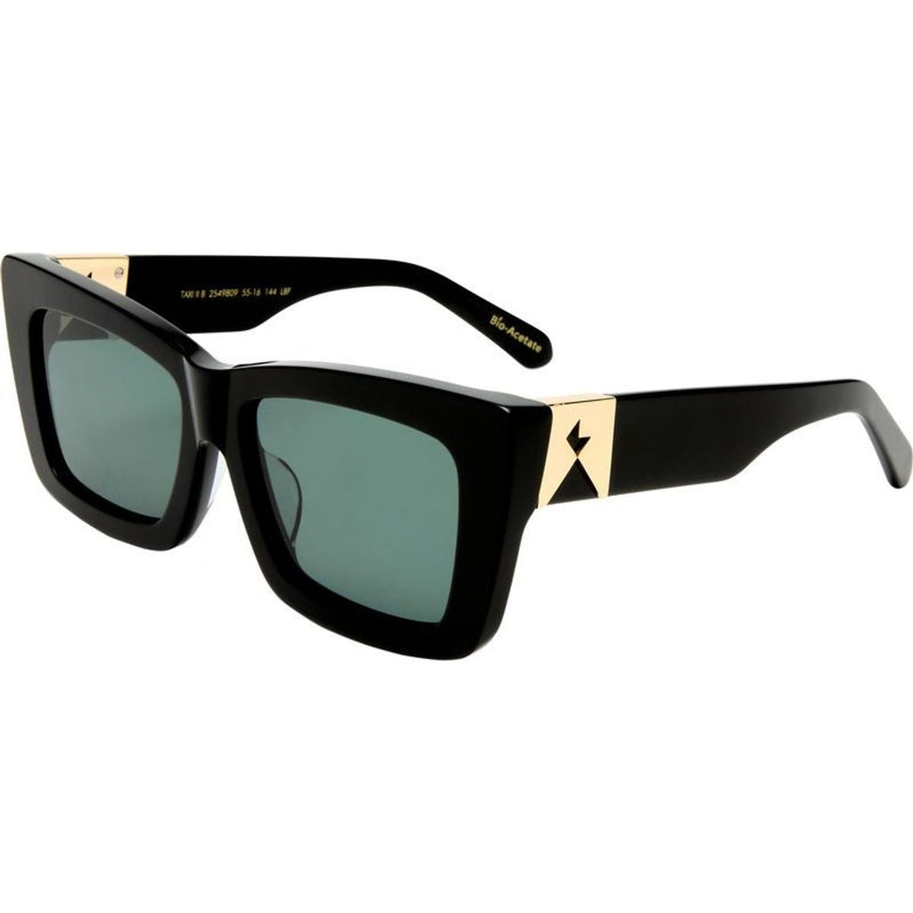 Taxi II, Black and Gold/Green Lenses