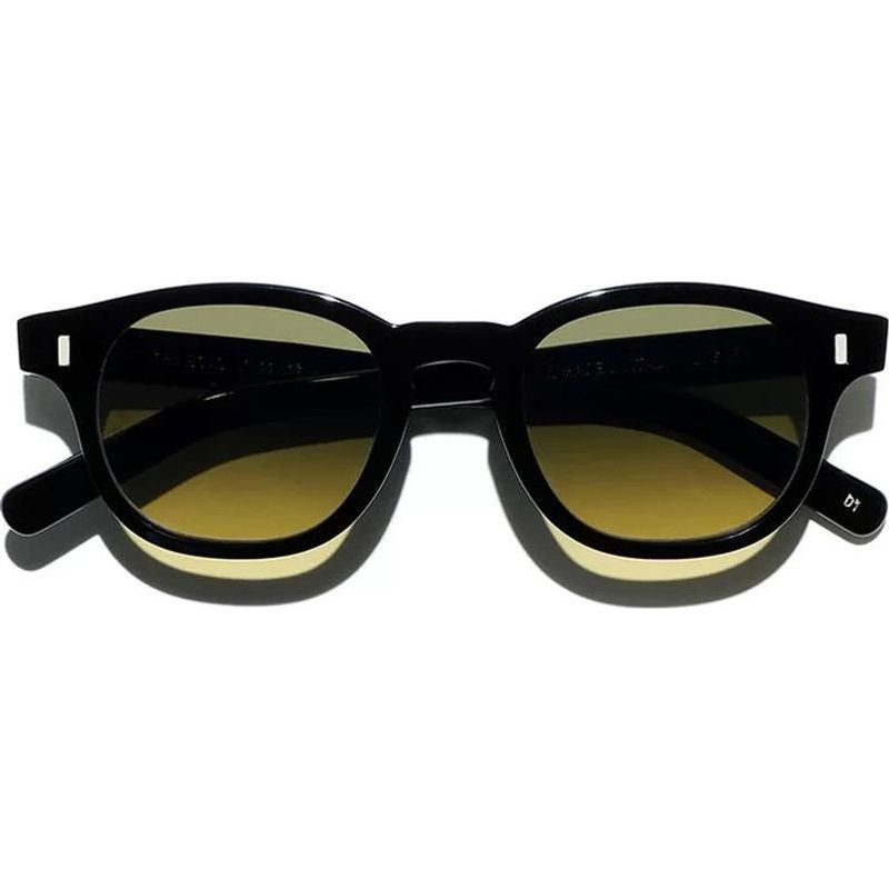Fez Bold, Black/Yellow Gradient Photochromic Glass Lenses 49 Eye Size