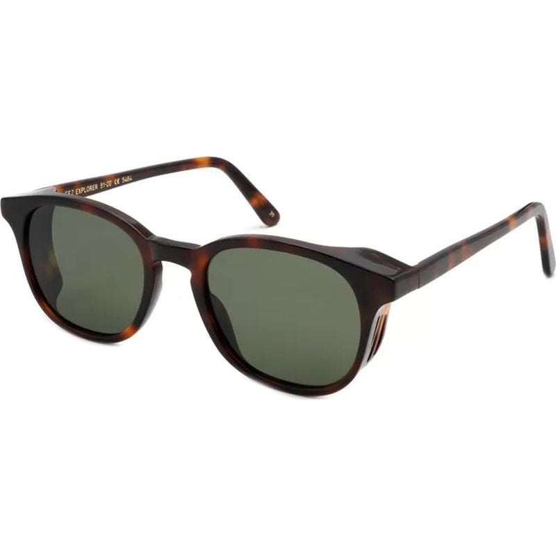 Fez Explorer, Havana Maculato/Green Glass Lenses
