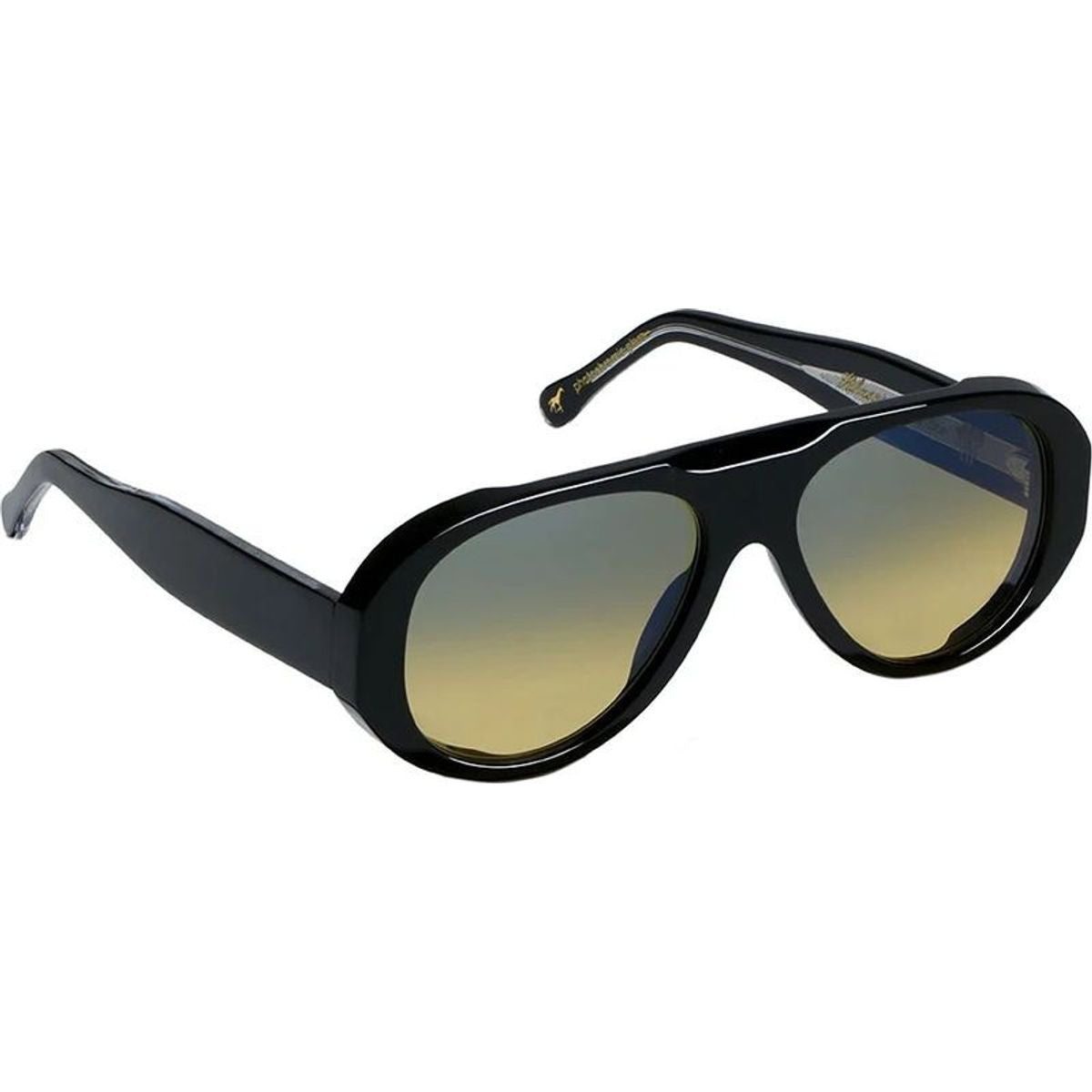 Sand, Black/Yellow Gradient Photochromic Glass Lenses