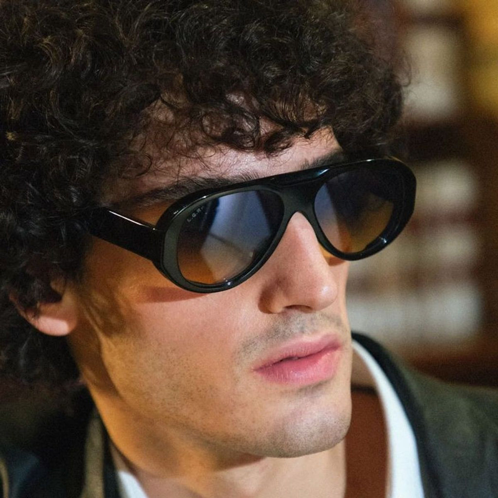 Sand, Black/Yellow Gradient Photochromic Glass Lenses