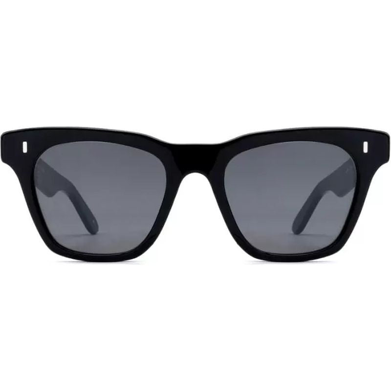 Cecile Skin, Black and White Leather/Grey Glass Lenses