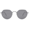 Maputo, Antiqued Silver/Grey Glass Lenses