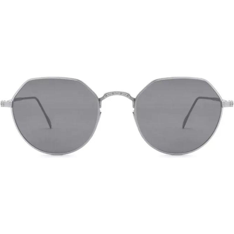 Maputo, Antiqued Silver/Grey Glass Lenses