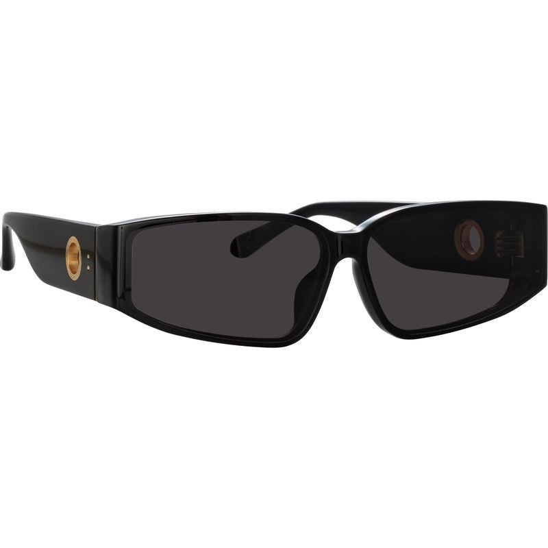 Alexis, Black and Yellow Gold/Grey Lenses