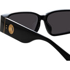 Alexis, Black and Yellow Gold/Grey Lenses