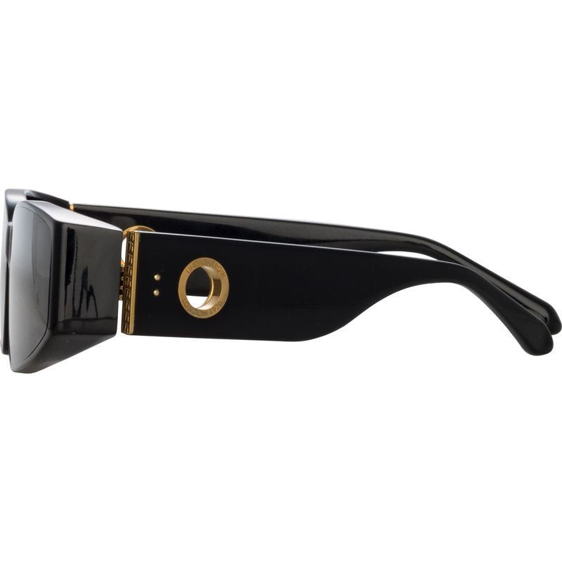Alexis, Black and Yellow Gold/Grey Lenses
