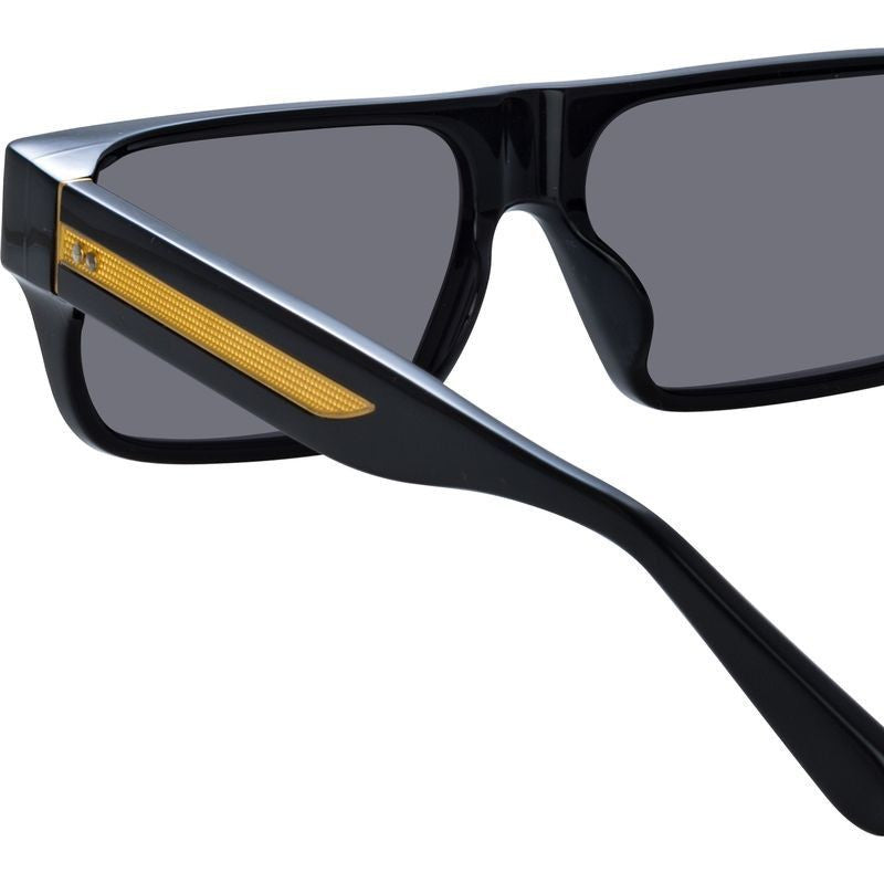 Brady, Black and Yellow Gold/Grey Lenses