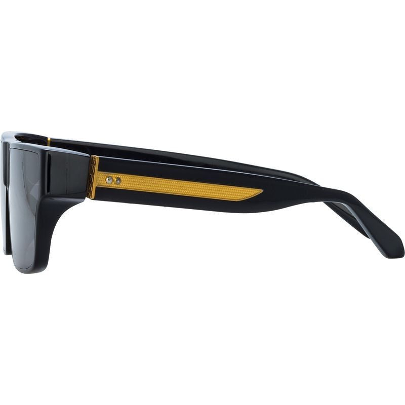 Brady, Black and Yellow Gold/Grey Lenses