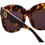 Dunaway, Tortoiseshell and Yellow Gold/Brown Lenses