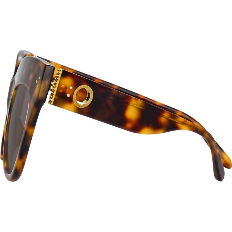Dunaway, Tortoiseshell and Yellow Gold/Brown Lenses