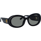 Lina, Black and Yellow Gold/Grey Lenses