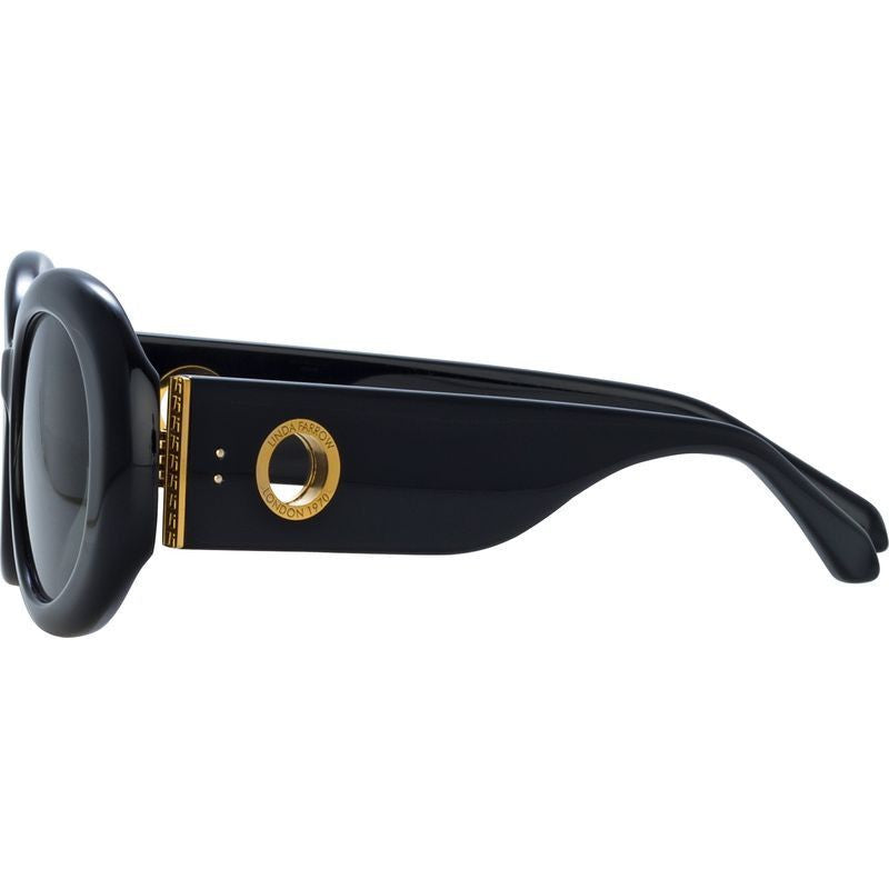 Lina, Black and Yellow Gold/Grey Lenses