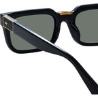 Yoan, Black and Yellow Gold/Grey Lenses