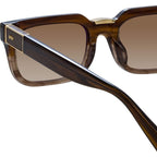 Yoan, Caramel Horn and Light Gold/Brown Gradient Lenses