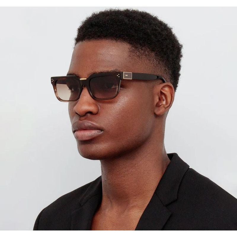 Yoan, Caramel Horn and Light Gold/Brown Gradient Lenses