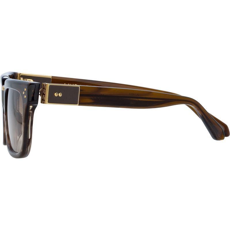 Yoan, Caramel Horn and Light Gold/Brown Gradient Lenses