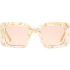 Mia, White Onyx/Rose Lenses