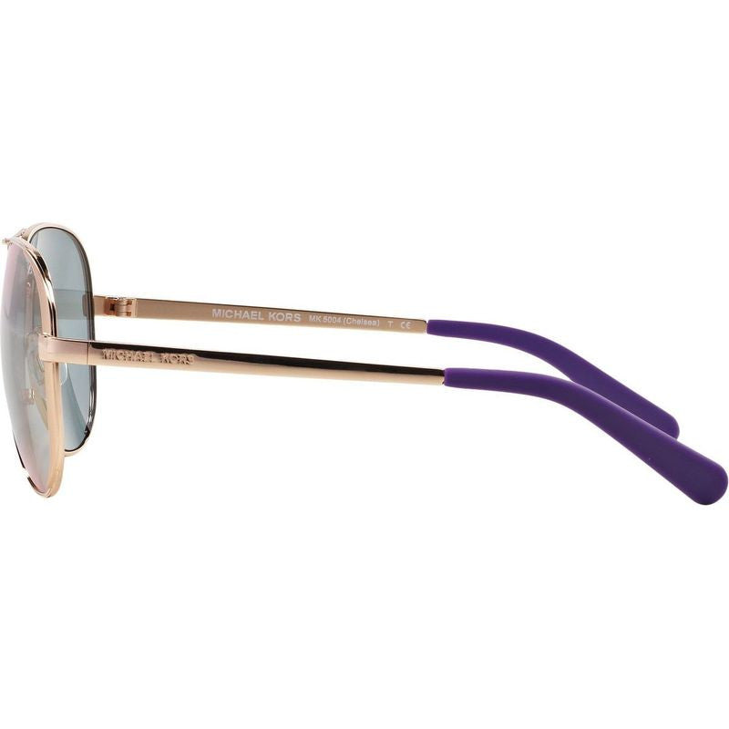 Chelsea MK5004, Rose Gold Tone/Purple Mirror Lenses