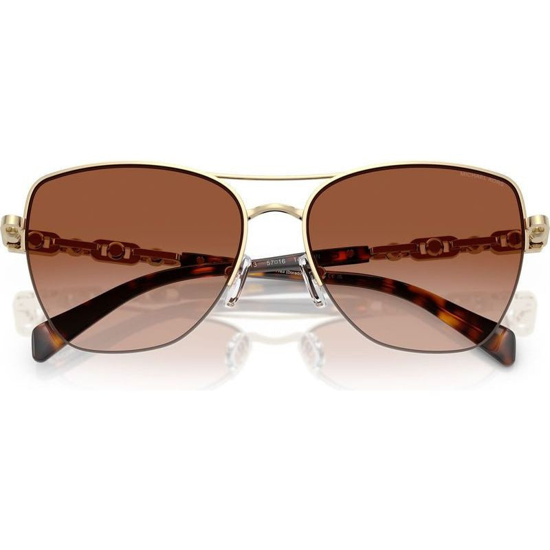 Dorado Beach MK1163, Shiny Light Gold/Dark Brown Gradient Lenses