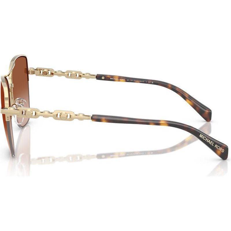 Dorado Beach MK1163, Shiny Light Gold/Dark Brown Gradient Lenses
