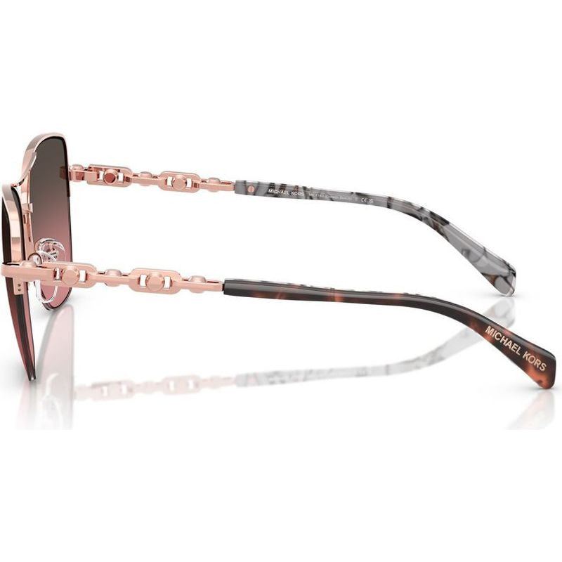 Dorado Beach MK1163, Shiny Rose Gold/Brown Rose Gradient Lenses