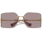 MU54YS, Gold/Light Purple Brown Lenses