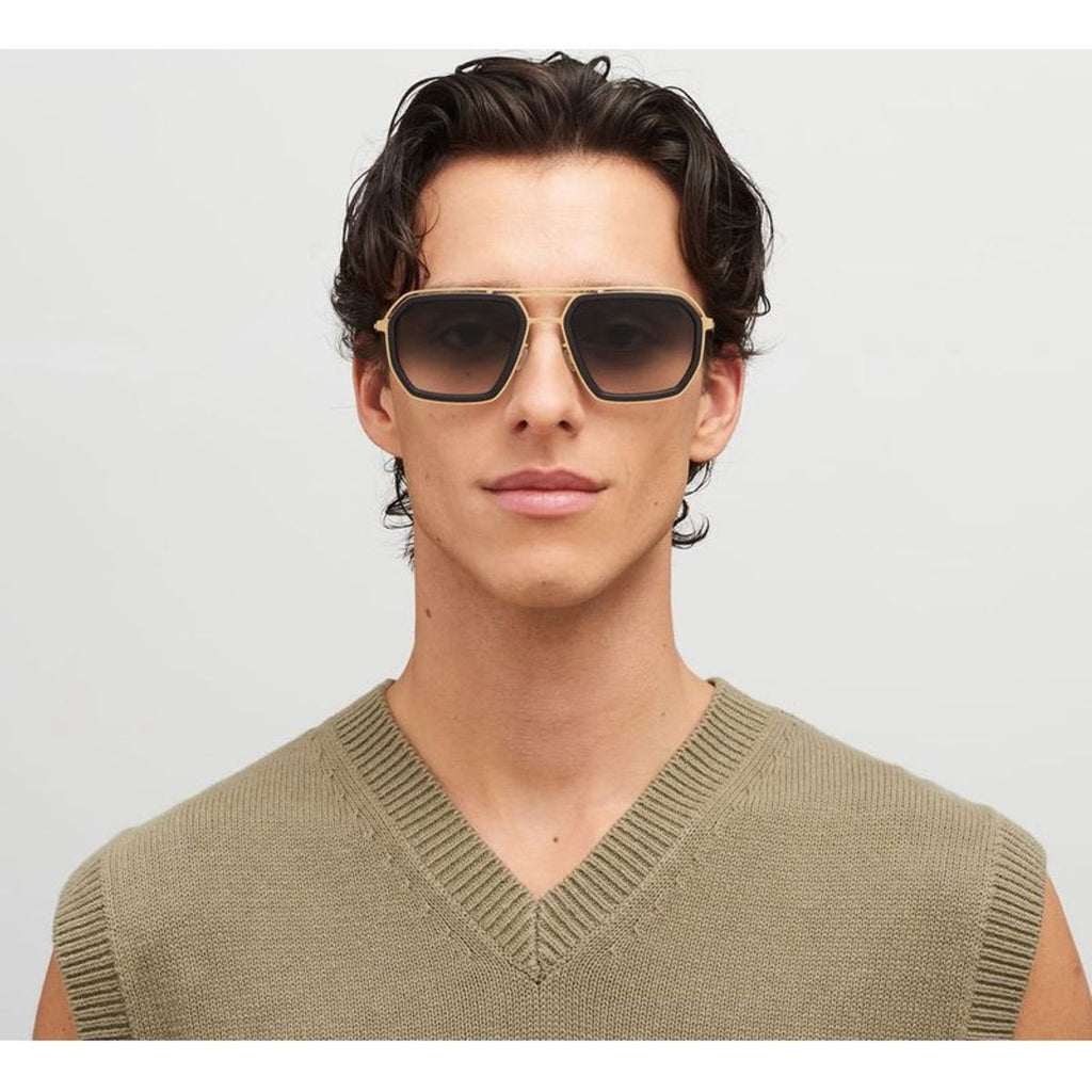 Mojave, Pitch Black and Glossy Gold/Raw Black Gradient Lenses