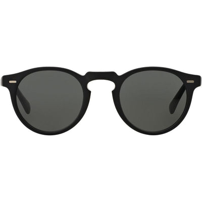 Gregory Peck OV5217S, Semi Matte Black/Crystal Midnight Express Polarised Glass Lenses 47 Eye Size