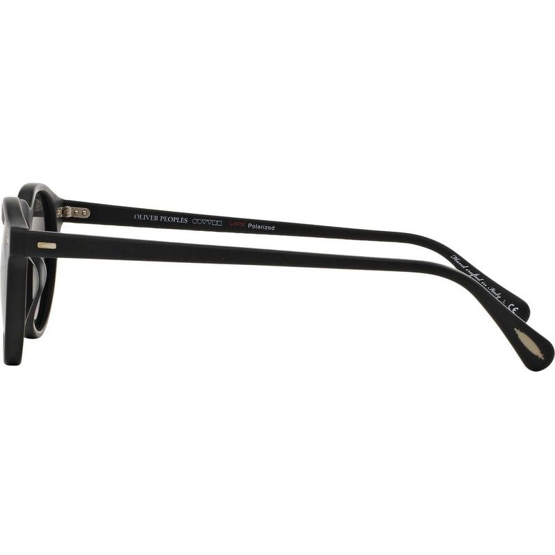 Gregory Peck OV5217S, Semi Matte Black/Crystal Midnight Express Polarised Glass Lenses 47 Eye Size
