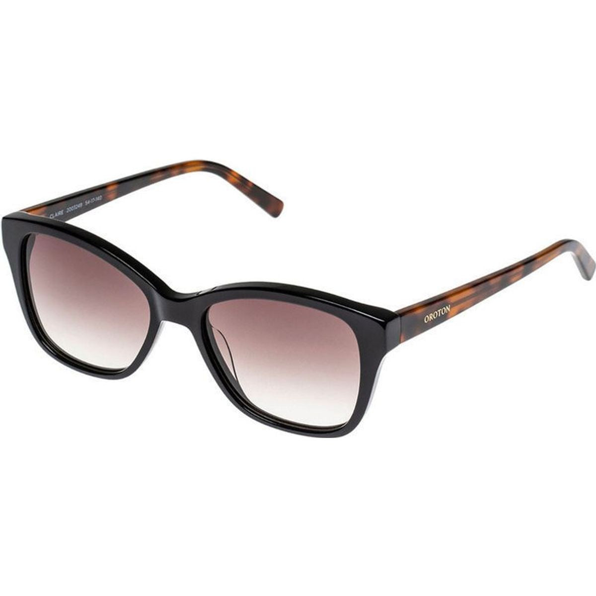Claire, Black/Warm Smoke Gradient Lenses 54 Eye Size