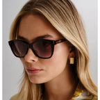 Claire, Black/Warm Smoke Gradient Lenses 54 Eye Size